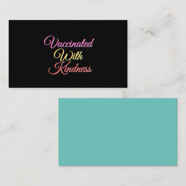 Vaccinated With Kindness Magnet Business Card (Front/Back)