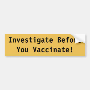 Vaccination Bumper Sticker