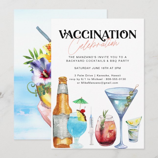 Vaccination Celebration | We've Been Vaccinated  Invitation (Front/Back)