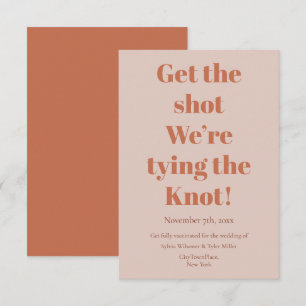 Vaccination Tying the Knot Teracotta Wedding Save The Date