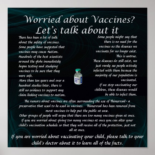 Vaccine concern poster for clinics (Front)