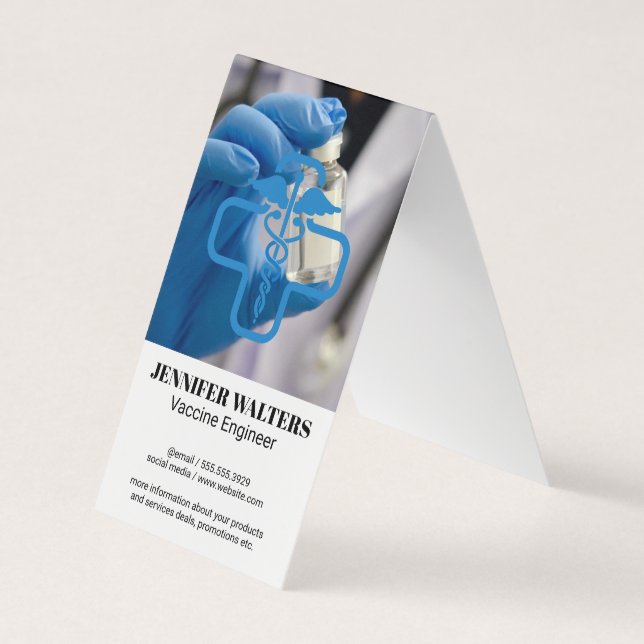 Vaccine | Medicine Health Care Logo Business Card (Front)