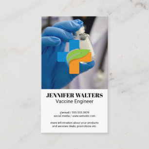 Vaccine   Medicine Healthcare Logo Business Card