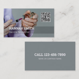 Vaccine Researcher QR Code Business Card