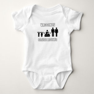 Vaccines cause adults funny science bodysuit