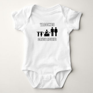 Vaccines cause adults funny science bodysuit