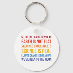 Vaccines Science Climate Change Is Real 5G Covid Key Ring