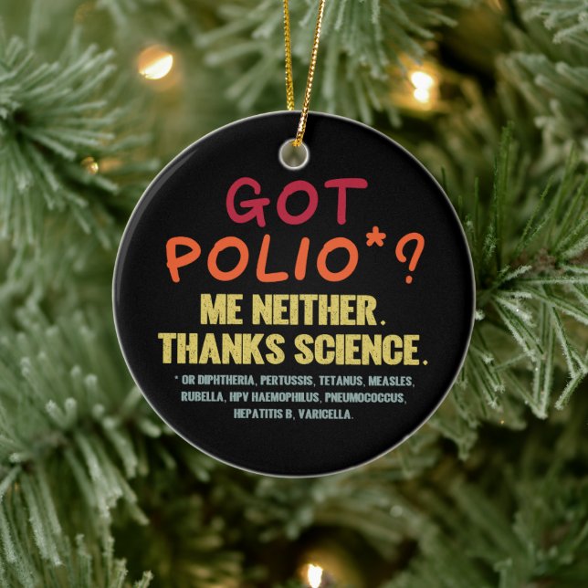 Vaccines Work Thanks Science Epidemiology Student  Ceramic Tree Decoration (Tree)