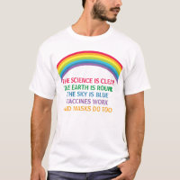 Vaccines Work Wear a Mask Rainbow Science Quote