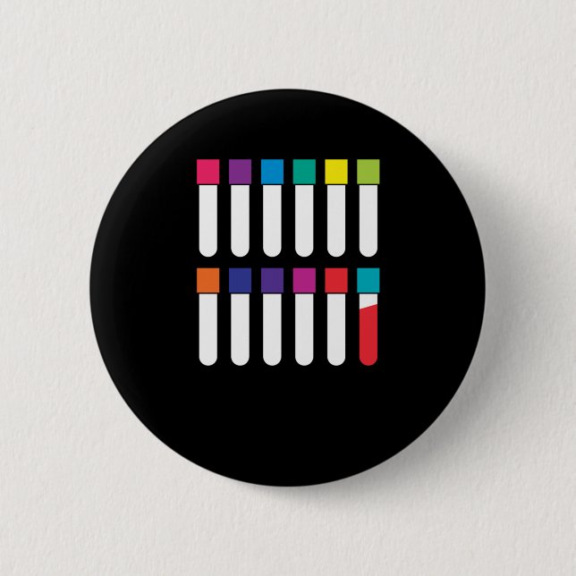 Vacutainer Blood Phlebotomy Phlebotomist Gift 6 Cm Round Badge (Front)