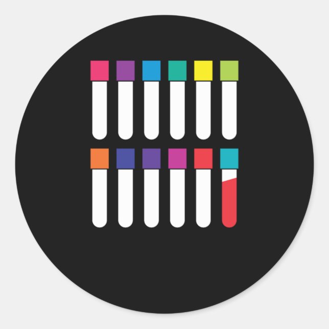 Vacutainer Blood Phlebotomy Phlebotomist Gift Classic Round Sticker (Front)