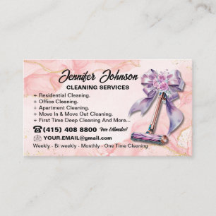 Vacuum Business Card  Cleaning lady 