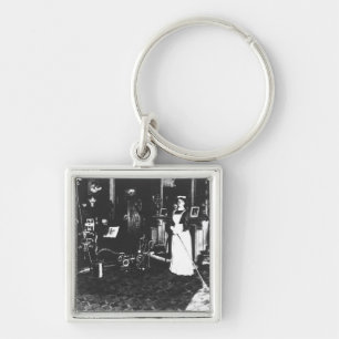 Vacuum Cleaner at Work Key Ring
