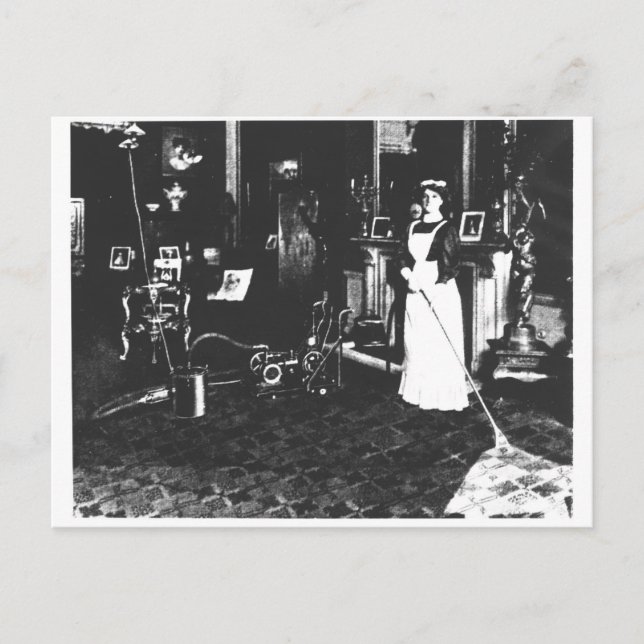 Vacuum Cleaner at Work Postcard (Front)