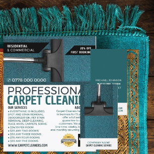 Vacuum Cleaner, Carpet Cleaners, Cleaning Service Business Card