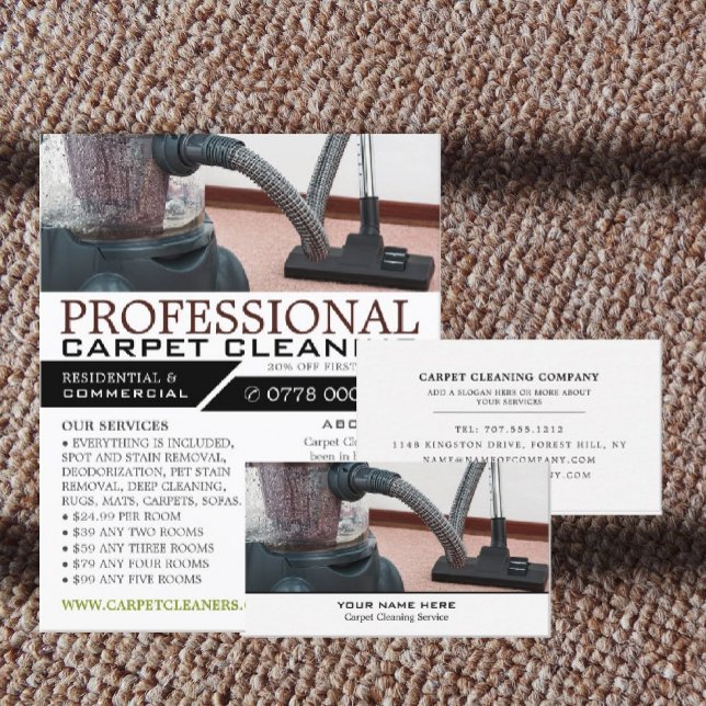 Vacuum Cleaner, Carpet Cleaners, Cleaning Service Flyer (Creator Uploaded)