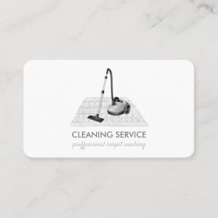 Vacuum cleaner carpet washer silver grey business card