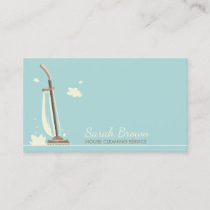 Vacuum Cleaner Green House Cleaning Services Business Card