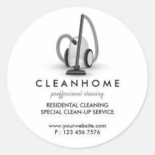 Vacuum Cleaner Machine Housekeeper Classic Round Sticker