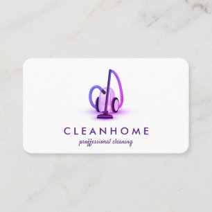 Vacuum cleaner purple Home Cleaning House Keeping Business Card
