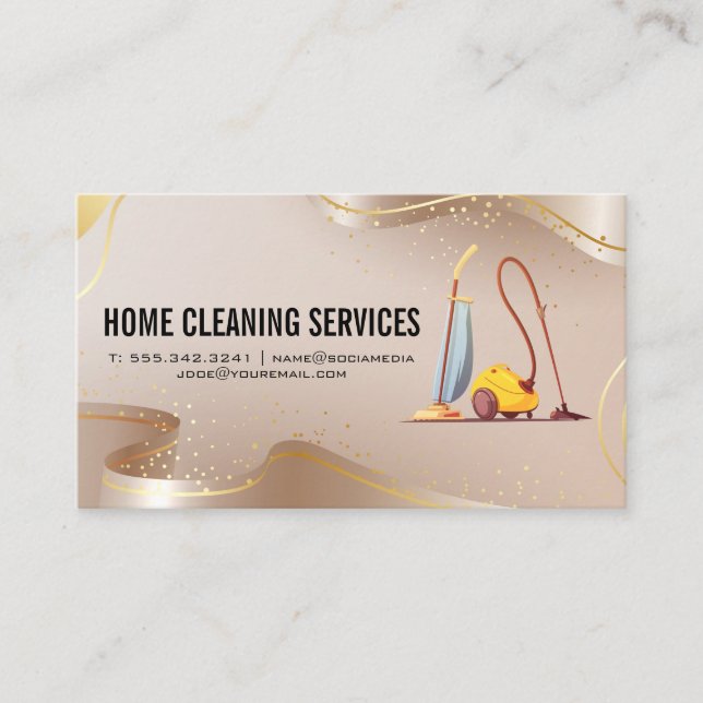 Vacuum Cleaners | Maid Cleaning Business Card (Front)
