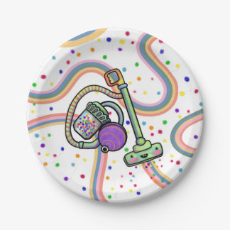 Vacuum Party Plates, 7" Round Paper Plate