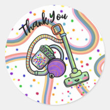 Vacuum Party Stickers 
