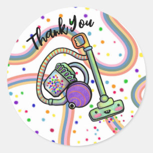 Vacuum Party Stickers 