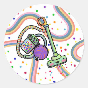 Vacuum Party Stickers 