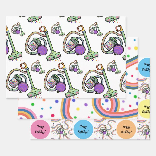 Vacuum Party Wrapping Paper (Set)