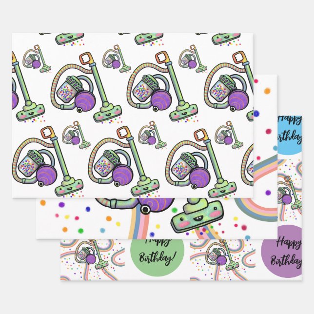 Vacuum Party Wrapping Paper (Set)