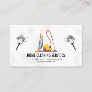 Vacuums and Dusters   Bubbles Business Card