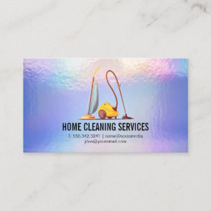 Vacuums   Pastel Foil Business Card