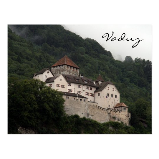 vaduz castle slope postcard