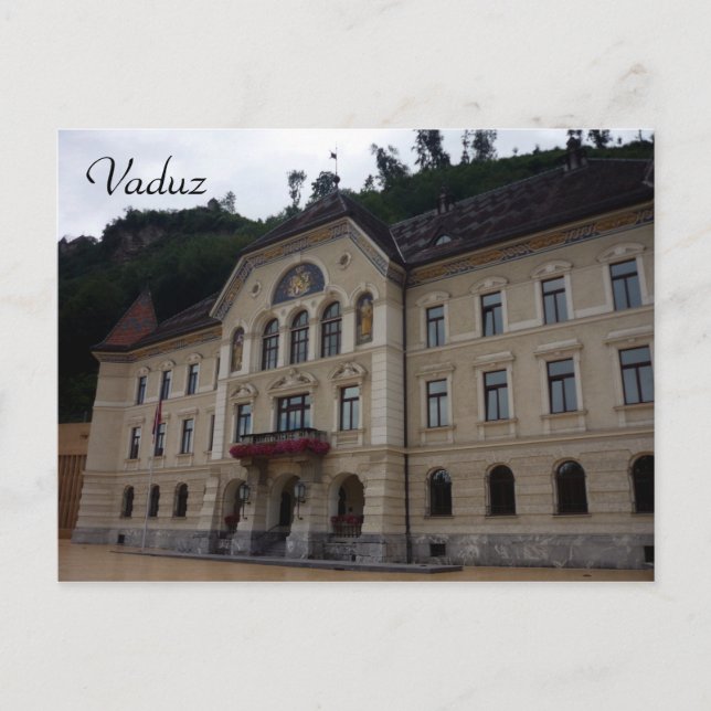 vaduz govt bldg postcard (Front)