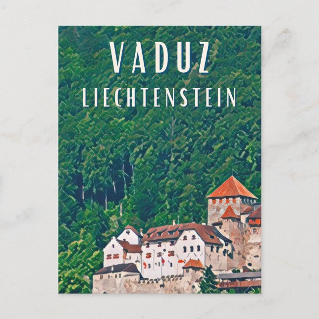 Vaduz, hidden capital of Liechtenstein Postcard (Front)