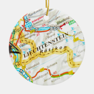 Vaduz, Liechtenstein Ceramic Tree Decoration