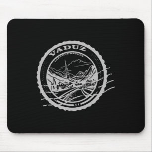 Vaduz Liechtenstein Travel Vintage Sign Stamp Mouse Mat