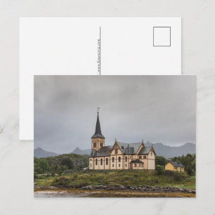 Vagan Church Lofoten Holiday Postcard