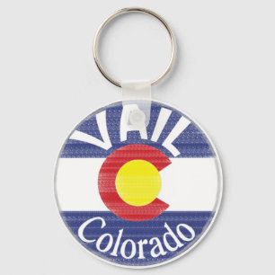 Vail Colorado circle flag Key Ring