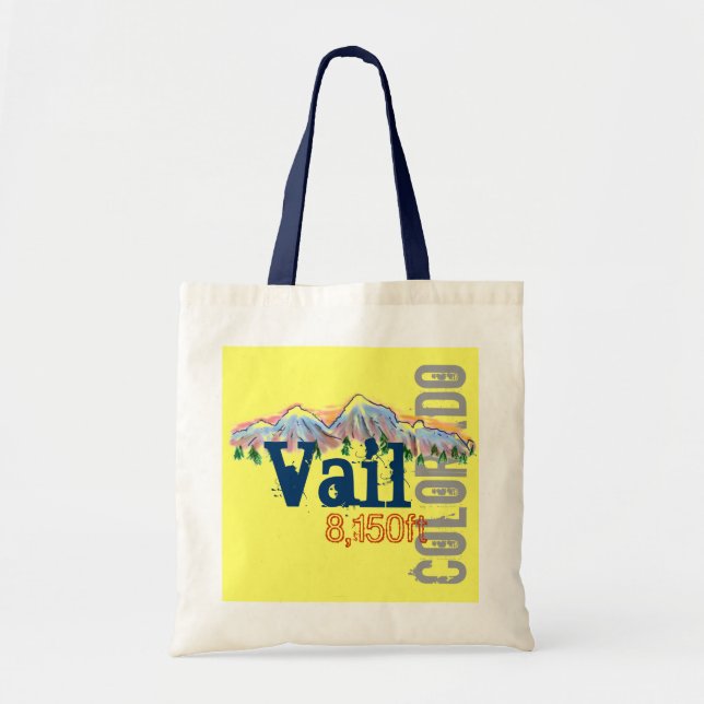 Vail Colorado elevation reusable bag (Front)