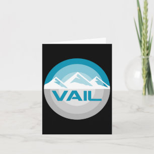 Vail Colorado Graphic Vintage Snowboarding Skiing Card