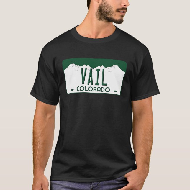 Vail Colorado License Plate T-Shirt (Front)