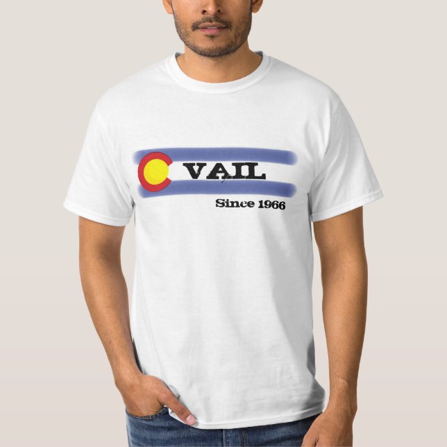 Vail Colorado local flag value tee (Front)