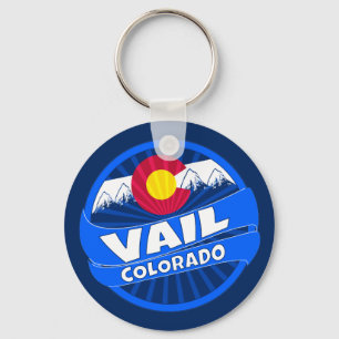 Vail Colorado mountain burst keychain