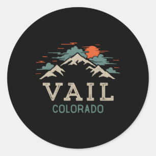 Vail Colorado Mountain Classic Round Sticker