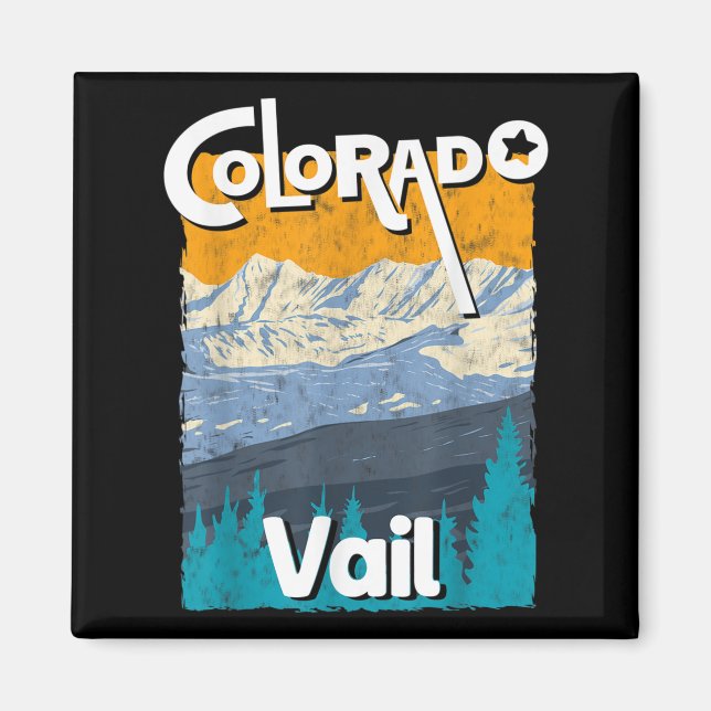 Vail Colorado Mountain State Rocky Mountains Tee S Magnet (Front)