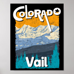 Vail Colorado Mountain State Rocky Mountains Tee S Poster