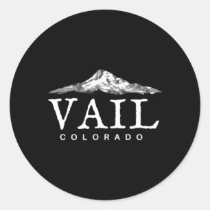 Vail Colorado Mountain Town Classic Round Sticker
