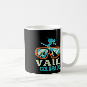 Vail Colorado Mountain Vintage Retro Skiing And Sn Coffee Mug